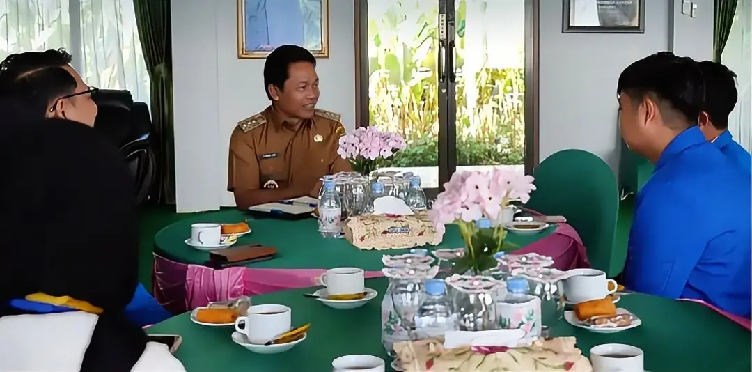 Bupati Balangan, H. Abdul Hadi, Berharap Udiensi Bersama PMII Balangan dapat memacu Pembangunan di Balangan